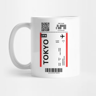 Tokyo Boarding Pass Japan Destination Ticket Mug